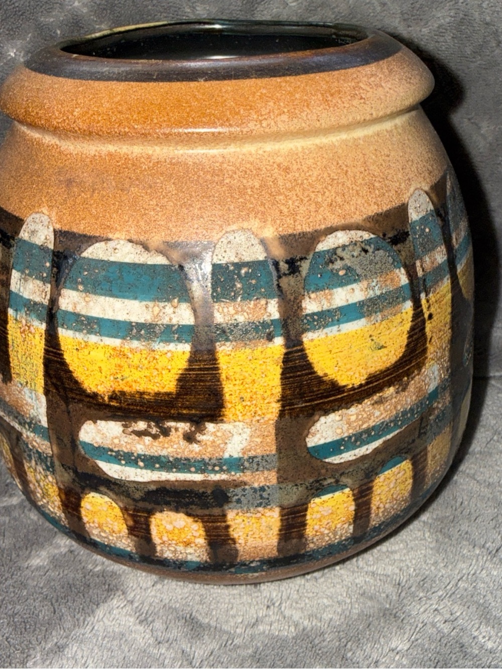 LAPID SARAH ISRAEL SIGNED ART POTTERY VASE JAR VINTAGE
